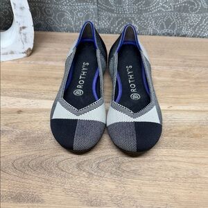 Rothy's Women's Black and White Flats